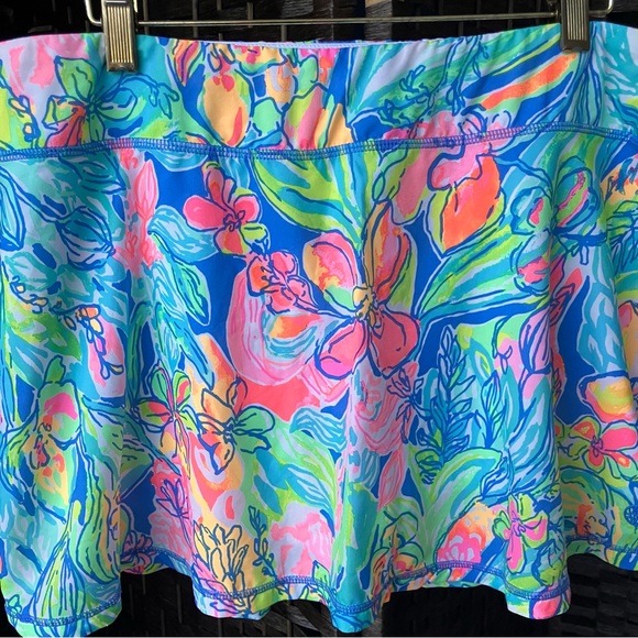 Lilly Pulitzer Luxletic Aila Skort Bennet Blue Surf Gypsea Swim Skirt Sz Large - Picture 9 of 13